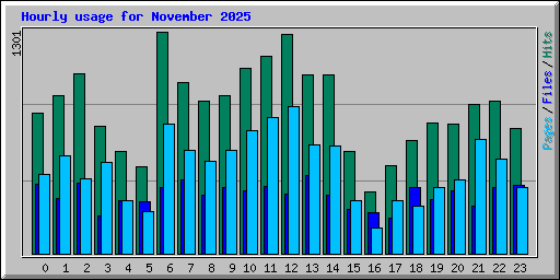 Hourly usage for November 2025