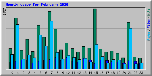 Hourly usage for February 2026